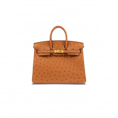 HERMÈS MASTER BIRKIN 30 OSTRICH LEATHER EARTHY YELLOW GOLD BUCKLE H041933CK69 (30*22*16cm)